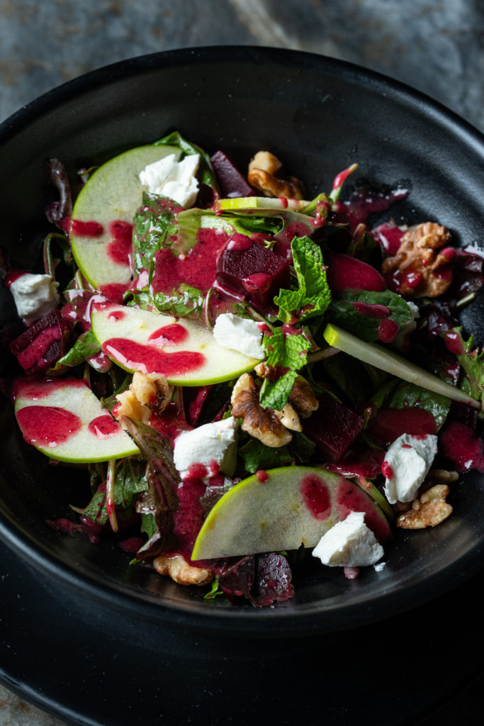 nightclub with beet salad