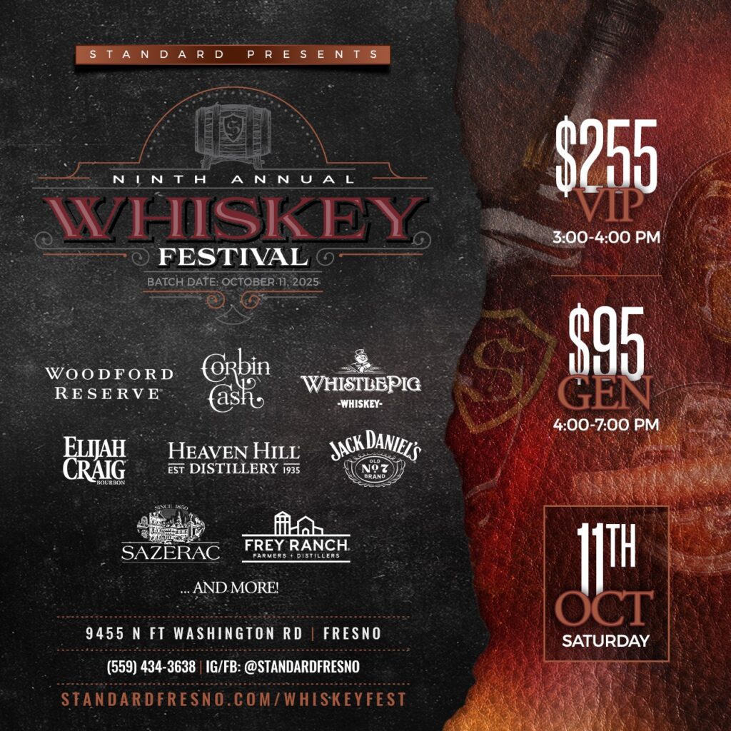 ninth annual whiskey festival at the standard on october 11th 2025 flyer